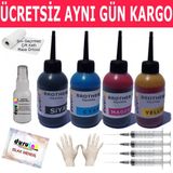 Brother Mfc J2720 3720 3930Dw 4X100ml Muadil Mürekkep Seti Duruınk 4 Renk Kartuş Dolum Mürekkebi