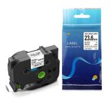 Brother P-Touch Hse-251-Isı ile Daralan Makaron Beyaz Üzerine Siyah 23.6 mm Etiket