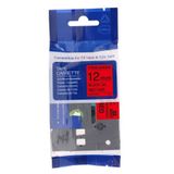 Brother P-Touch TZE-431 Kırmızı Üzerine Siyah 12 mm 8 mt Muadil Etiket