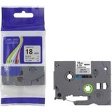 Brother P-Touch TZE-M941 Mat Gümüş Üzerine Siyah Güçlü Yapışkanlı 18 mm 8 mt Muadil Etiket