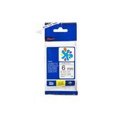 Brother P-Touch TZE-S211 Beyaz Üzerine Siyah Güçlü Yapışkanlı 6 mm 8 mt Muadil Etiket