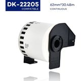 Brother QL-710W DK-22205 62MM Sürekli Form Termal Etiket, 30 Metre (Muadil)