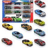 Brother Toys 10LU Speed Racer Metal Araba 10 Parça Çok Renkli Yarış Arabası Oyuncak Seti