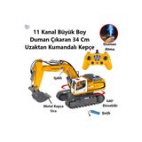 Brother Toys 11 Fonksiyon Büyük Boy 34 Cm Metal Kepçeli Uzaktan Kumandalı Kepçe Oyuncak Dozer Ekskavatör