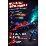 Brother Toys 15 Km/h Hız Duman Çıkaran Full Fonksiyon Şarjlı Formula 1 Uzaktan Kumandalı Oyuncak Araba 30 Cm. - Kırmızı