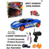 Brother Toys 15 Km/h Hız Yarış Arabası Şarjlı 2.4 Ghz Uzaktan Kumandalı Drift Araba - Mavi