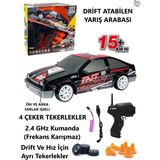 Brother Toys 15 Km/h Hız Yarış Arabası Şarjlı 2.4 Ghz Uzaktan Kumandalı Drift Araba - Siyah