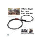 Brother Toys 19 Parça Pilli Işıklı Klasik Tren 91 Cm 3 Farklı Ray Seçeneği Oyuncak Lokomotif Seti