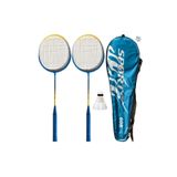 Brother Toys 2 Adet Badminton Raketi Ve Çantası + Badminton Topu Deluxe Yüksek Kalite Set Mavi Renk