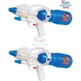 Brother Toys 2 Adet Büyük Boy Mavi Beyaz Oyuncak Su Tabancası 39 Cm Eğlenceli Oyun Deneyimi