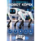 Brother Toys 21 Fonksiyon Uzaktan Kumandalı Akıllı Robot Köpek - Beyaz