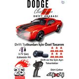 Brother Toys 25 Km/h Hız Yapan Dodge Challenger Görünümlü Şarjlı 2.4 Ghz Uzaktan Kumandalı Drift Araba - Kırmızı