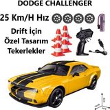 Brother Toys 25 Km/h Hız Yapan Dodge Challenger Görünümlü Şarjlı 2.4 Ghz Uzaktan Kumandalı Drift Araba - Sarı