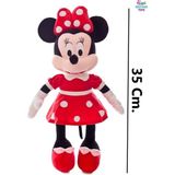 Brother Toys 35 Cm. Minnie Mouse Peluş Oyuncak Ithal Kaliteli Fare Mickey Mini Miki Maus - Kırmızı