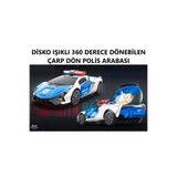 Brother Toys 3D Disko Işıklı Ve Müzikli 360 Derece Dönebilen Bugatti Pilli Polis Oyuncak Çarp Dön Araba