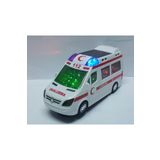 Brother Toys 3d Işıklı Müzikli Kendi Kendine Gezen Büyük Boy 112 Yazılı Oyuncak Ambulans 21 Cm.