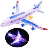 Brother Toys 40 Cm Dev Boy Yerde Gezen Pilli Sesli 3D Işıklı Müzikli Oyuncak Uçak