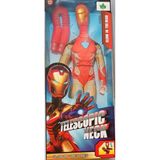 Brother Toys Boynu Uzayan ve Kafası Karanlıkta Parlayan 35 Cm. Hulk Ironman Kaptan Amerika Figür Avengers Oyuncak - Kırmızı
