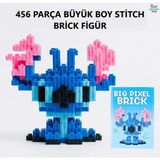 Brother Toys Büyük Boy 456 Parça Stitch Angel 3D Yapboz Bricks Figür Yapı Oyuncağı - Mavi