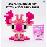 Brother Toys Büyük Boy 456 Parça Stitch Angel 3D Yapboz Bricks Figür Yapı Oyuncağı - Pembe