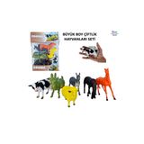 Brother Toys Büyük Boy 6'lı Çiftlik Hayvanları Koyun İnek Keçi At Eşek Oyuncak Hayvan
