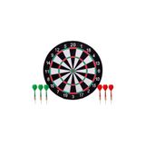 Brother Toys Büyük Boy Çift Taraflı Dart Seti 37cm Dart Hedef Tahtası 6 Oklu