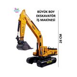 Brother Toys Büyük Boy Paletli Kepçe Ekskavatör Oyuncak İş Makinesi Makinası 28 Cm.