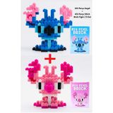Brother Toys Büyük Boy Toplam 912 Parça Stitch Ve Angel 2'li 3D Yapboz Bricks Figür Yapı Oyuncağı