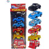 Brother Toys Cars Şimşek Mcqueen 6'lı Sürtmeli Araba Seti Mater Sally İtfaiye Doc Hudson