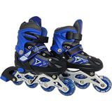 Brother Toys Çocuk Pateni Işıklı Çantalı Numara Ayarlanabilen Tek Sıra ve 2+1+1 Teker Paten Mavi Small 30-33