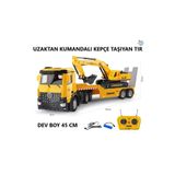 Brother Toys Dev Boy 52 Cm Uzaktan Kumandalı Şarjlı Kepçe Taşıyan Oyuncak Tır Kamyon Ekskavatör