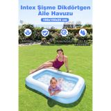 Brother Toys Intex Dikdörtgen Havuz Şişme Tabanlı 166x100x25