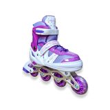 Brother Toys Işıklı Çantalı Numara Ayarlanabilen Çocuk Pateni 2+2 Ve 2+1+1 Teker Paten Pembe Mor Siyah
