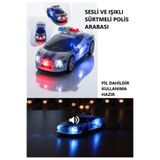 Brother Toys Kırılmaz Korumalı Sesli Işıklı Müzikli Sürtmeli Oyuncak Polis Arabası