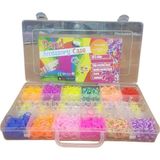 Brother Toys Lastik Örgü Bileklik ve Kolye Yapma Seti Oyuncak Bileklik Örme Yapım Seti 1500 Adet Lastik