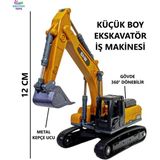 Brother Toys Metal Kepçeli Paletli Kepçe Ekskavatör Oyuncak İş Makinesi Makinası 12 Cm. - Sarı - Siyah