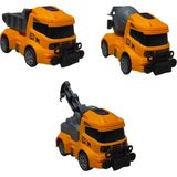 Brother Toys Oyuncak 3 Adet Çek Bırak İş Makinesi Seti Çekici Vinç Kamyon Ve Beton Mikseri 9 cm
