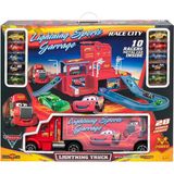 Brother Toys Oyuncak Devasa Boy Şimşek Mcqueen Otopark Garaj Seti 10 Adet Metal Araba Tır