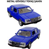 Brother Toys Oyuncak Tofaş Şahin Metal Çekbırak Araba Mavi 14 Cm. 1:30 Boyut