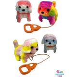 Brother Toys Peluş Yürüyen Havlayan Tasmalı Kumandalı Oyuncak Sevimli Köpek 17 Cm. - Karışık Çok Renkli