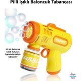 Brother Toys Pilli Işıklı Köpük Tabancası Baloncuk Tabancası Baloncuk Likidi Hediyeli