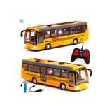 Brother Toys Şarjlı Uzaktan Kumandalı 3D Işıklı Okul Otobüsü Sesli Oyuncak Otobüs 20.5 Cm