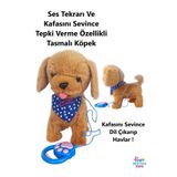 Brother Toys Ses Tekrarlayan Kafasını Sevince Tepki Veren Yürüyen Havlayan Tasmalı Kuyruğunu Sallayan Oyuncak Kedi Köpek 25 Cm.