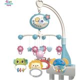 Brother Toys Tavana Yıldız Yansıtan Pilli Işıklı Müzikli Uzaktan Kumandalı Dönence Beşik Bebek 360° Dönebilir - Mavi