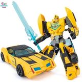 Brother Toys Transformers Tarzında Bumblebee Optimus Prime Robota Dönüşen Araba Metal - Sarı -Siyah
