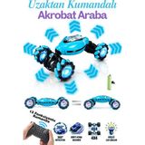 Brother Toys Uzaktan Kumandalı 12 Fonksiyonlu Şarjlı Akrobat Araba Oyuncak 28 Cm. - Mavi
