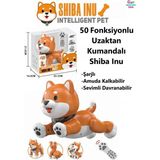Brother Toys Uzaktan Kumandalı 50 Fonksiyon Akıllı Interaktif Öğretici Robot Oyuncak Köpek Shiba Inu - Turuncu - Beyaz