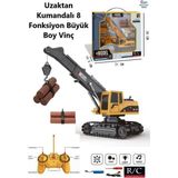 Brother Toys Uzaktan Kumandalı 8 Fonksiyon Şarjlı 640 Derece Dönebilen Vinç Oyuncak Iş Makinesi 27 Cm. - Sarı