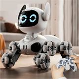 Brother Toys Uzaktan Kumandalı Bilek Kontrollü 8 Tekerli Akrobat Tooby Oyuncak Robot Köpek Araba 26 Cm. - Gri - Beyaz