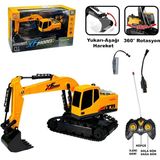 Brother Toys Uzaktan Kumandalı Full Fonksiyon Şarjlı 360 Derece Dönebilen Kepçe Oyuncak Dozer Ekskavatör - Siyah - Sarı